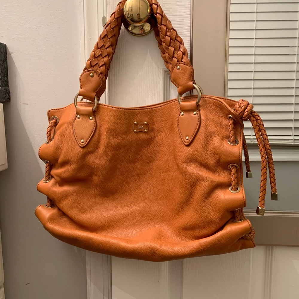 Michael kors braided handbag purse